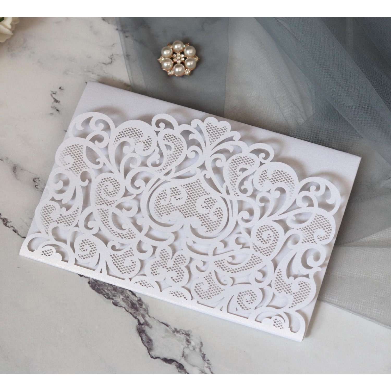 Ivory Invitation Card Marriage Invitation With Envelope Beautiful Holiday Greeting Card